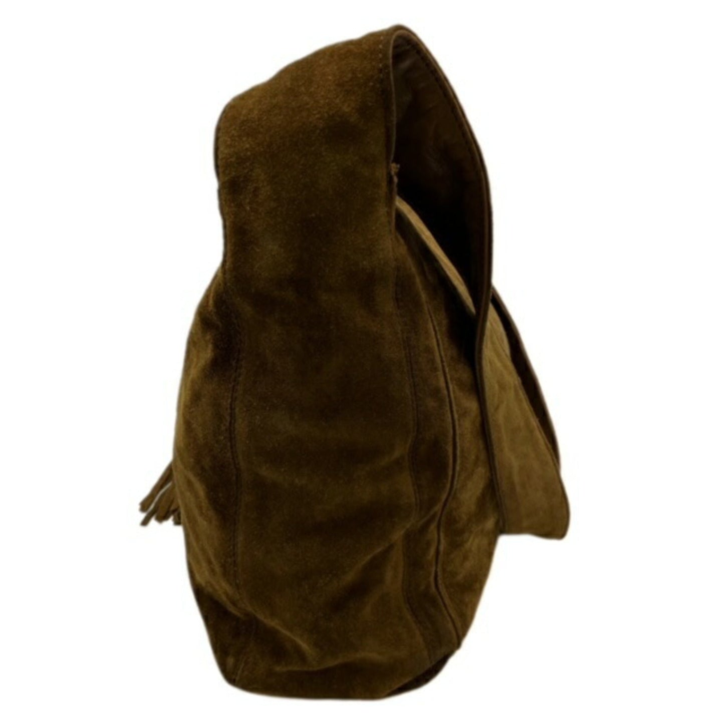 Luxury Chanel Shoulder bag suede brown one shoulder here mark