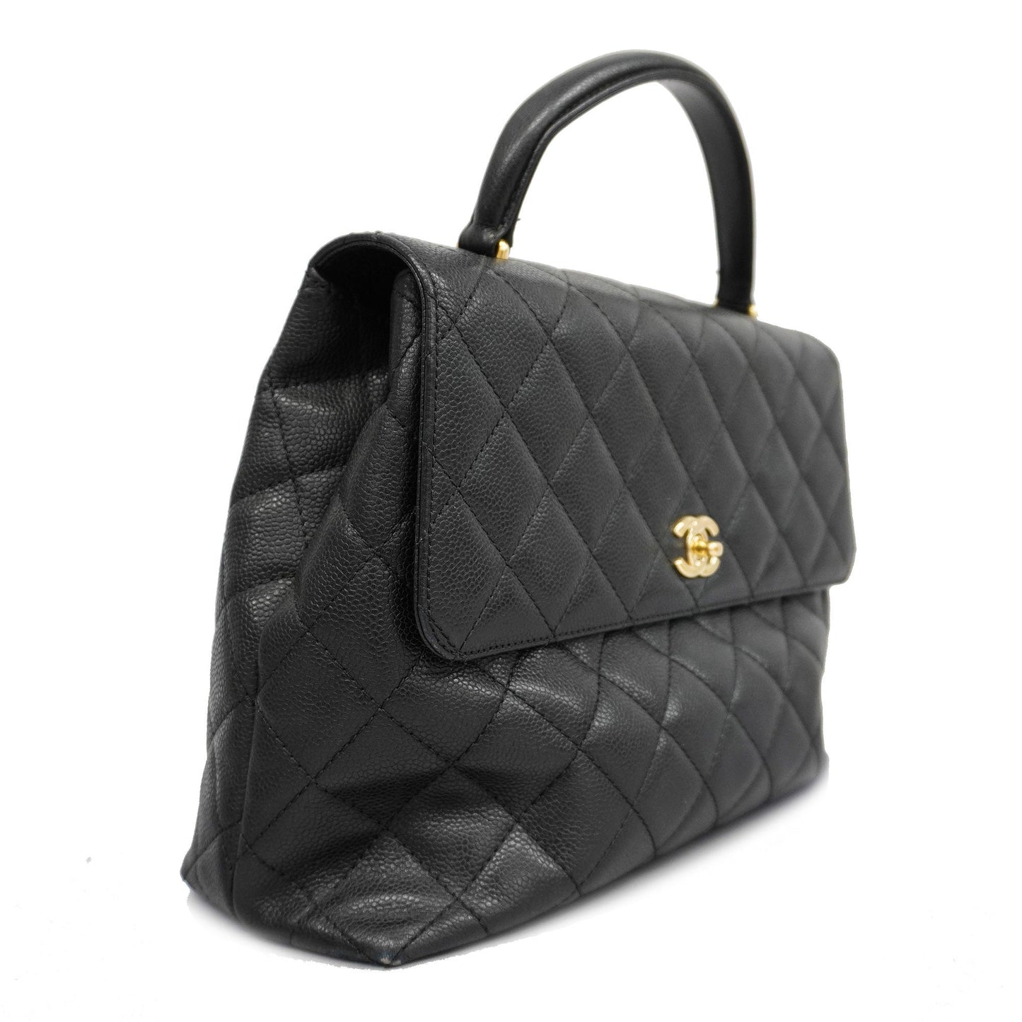 Luxury Chanel  Matelasse Handbag Women's Caviar Leather Black