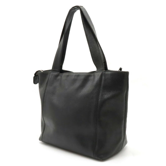 Luxury Chanel here mark tote bag shoulder caviar skin black