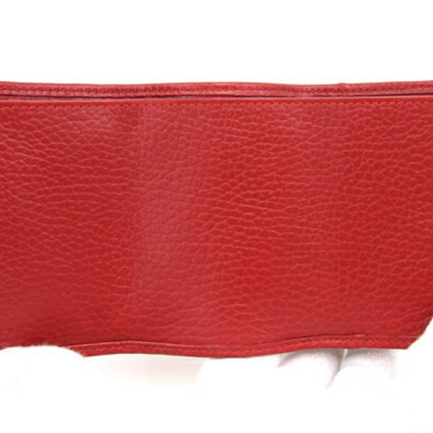 Luxury Gucci Trifold Wallet GG Marmont 523277 Red Leather Ladies
