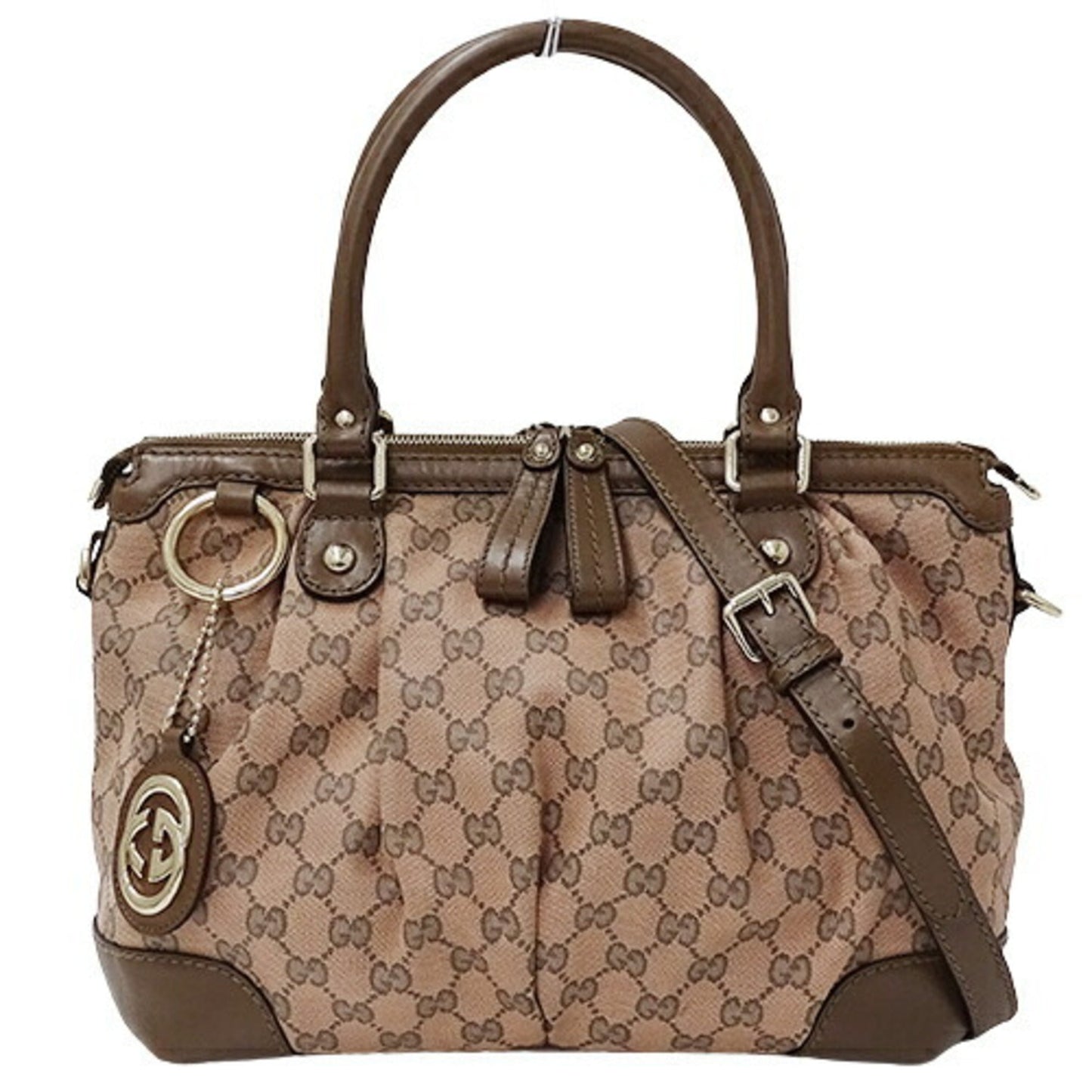 Luxury Gucci Trending 2025 bag ladies handbag shoulder 2way GG canvas Sookie pink brown