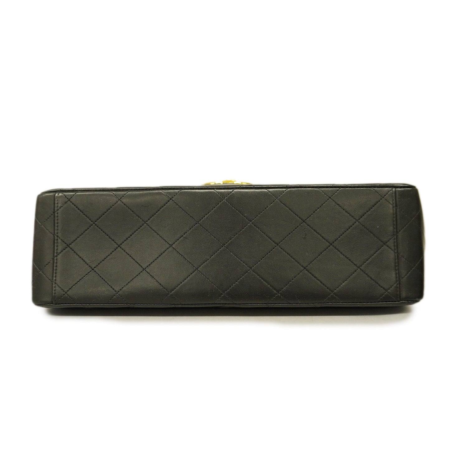 CHANEL  Big Matelasse W Chain Women's Leather Shoulder Bag Black