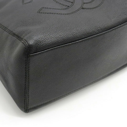 Luxury Chanel Cocomark Tote Bag Shoulder Leather Black