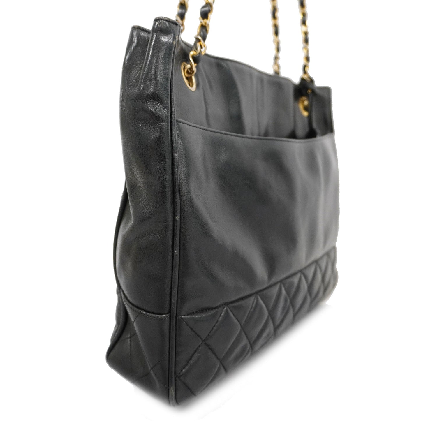 Luxury Chanel  Matelasse Chain Shoulder Women's Leather Shoulder Bag Black