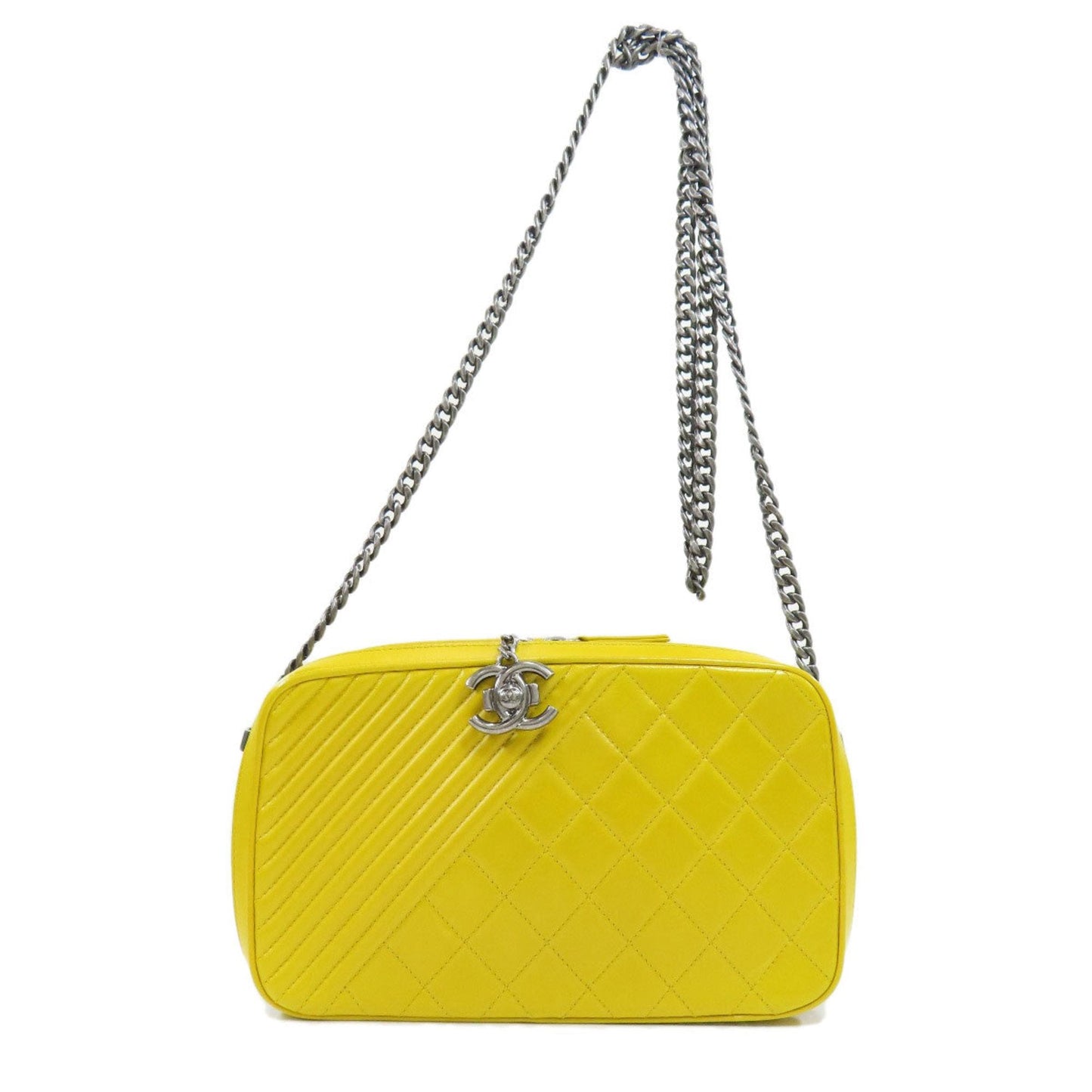 Luxury Chanel chain shoulder bag calf ladies