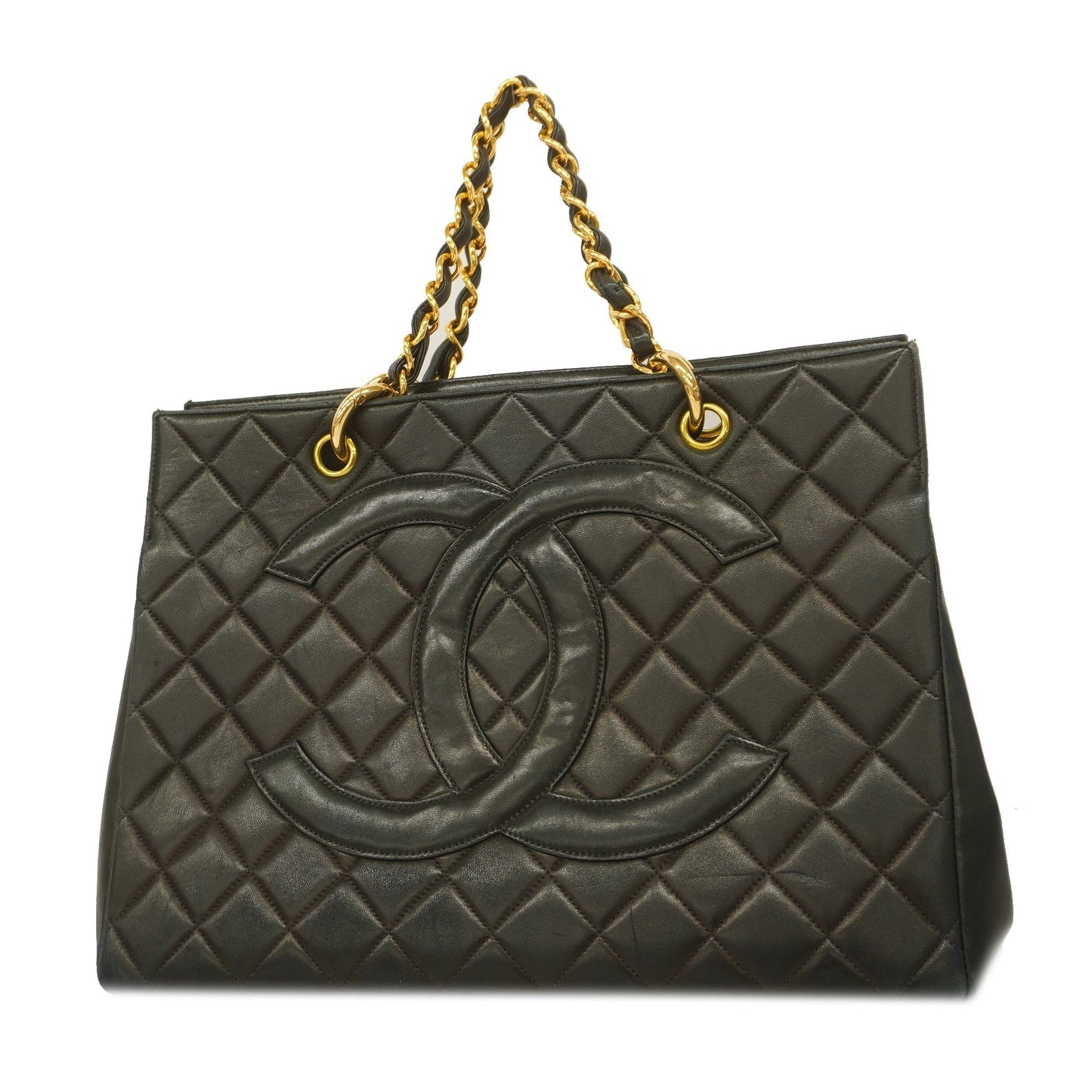 Luxury Chanel  Matelasse Chain Tote Bag Women's Leather Tote Bag Beige