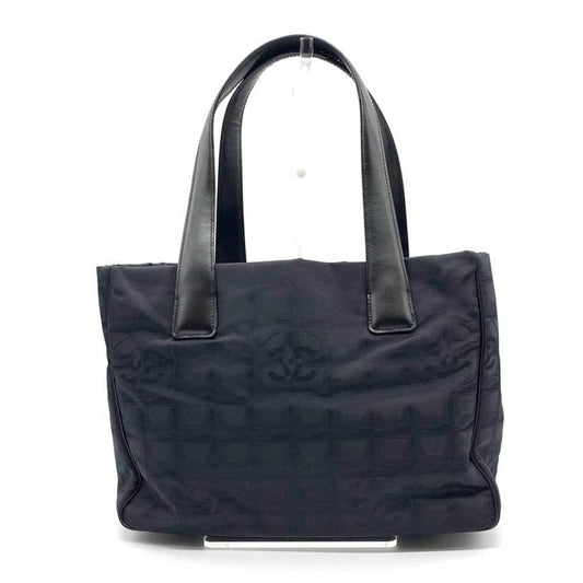 Luxury Chanel Bag New Line Tote PM Black Champagne Handbag Ladies Nylon Canvas x Leather A20457