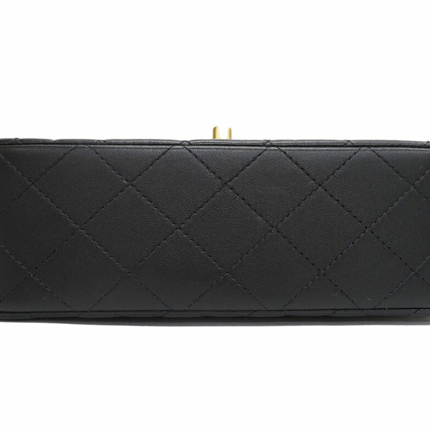 Chanel flap bag lambskin matelasse black shoulder ladies