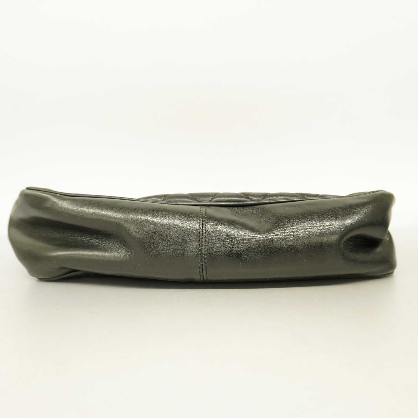 CHANELAuth  Matelasse Chain Shoulder Leather Shoulder Bag Black