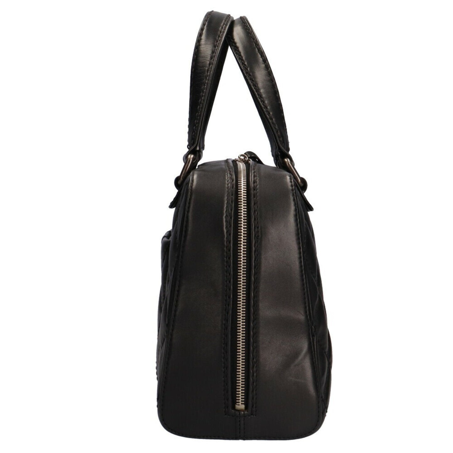 Luxury Chanel wild stitch handbag leather black ladies