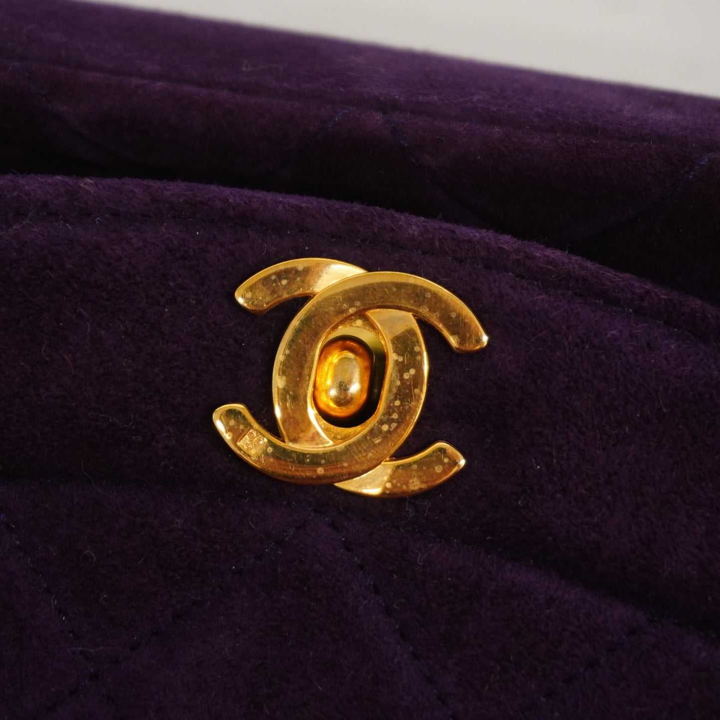 CHANEL[3bd3918-g]  Matelasse Diana Flap Chain Shoulder Suede Shoulder Bag Purple