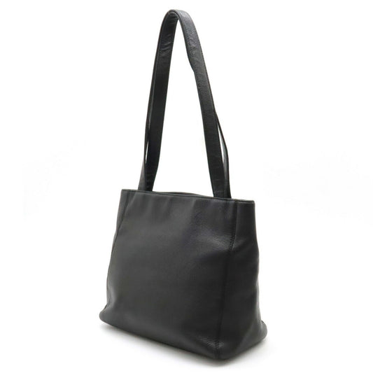 Luxury Chanel Cocomark Tote Bag Shoulder Leather Black