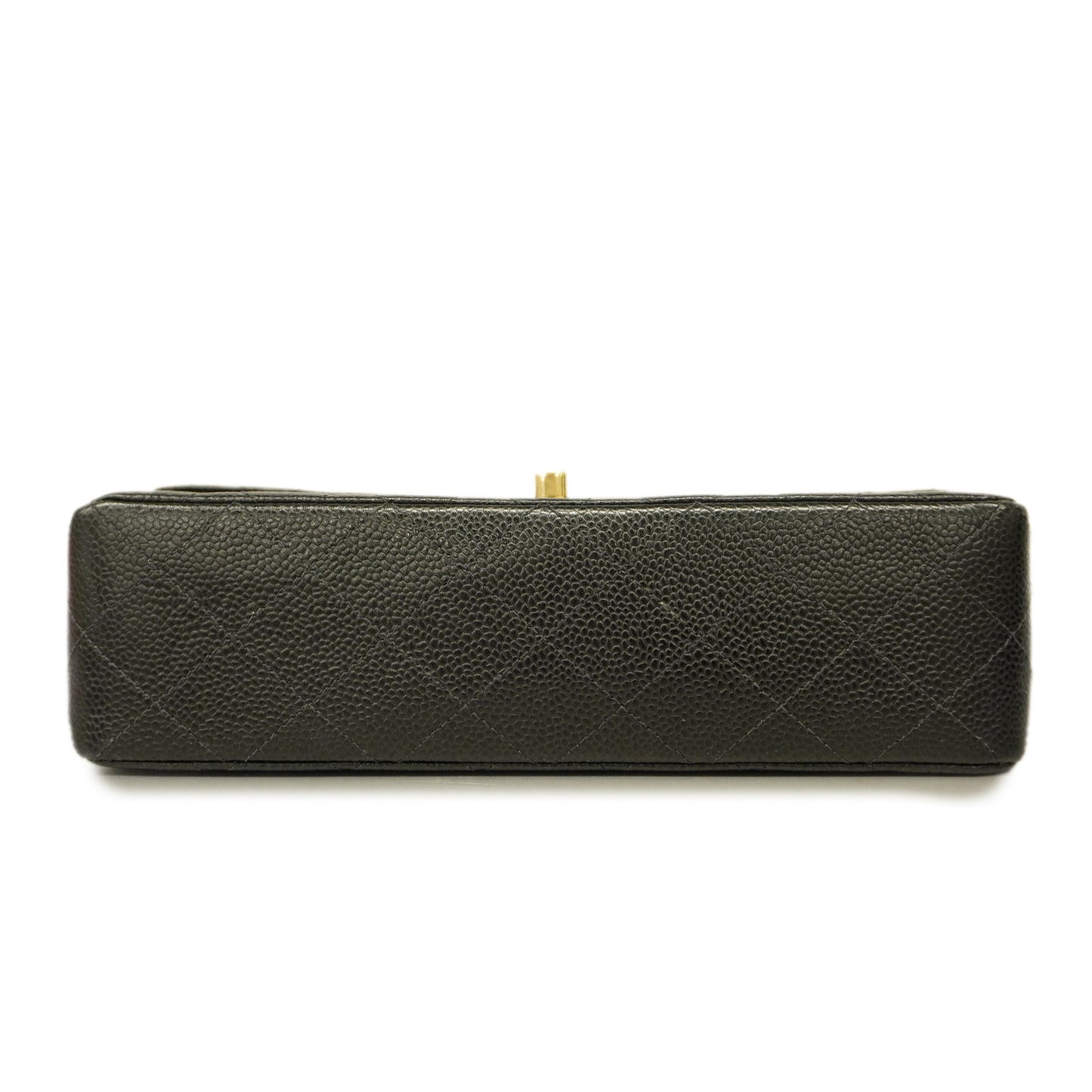 CHANELAuth  Big Matelasse W Flap W Chain Women's Caviar Leather Shoulder Bag
