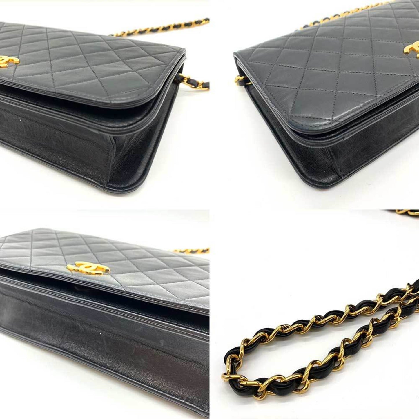 CHANEL Bag Matelasse 23 Single Chain Shoulder Black Full Flap Push Lock Coco Mark Ladies Lambskin Leather A03568