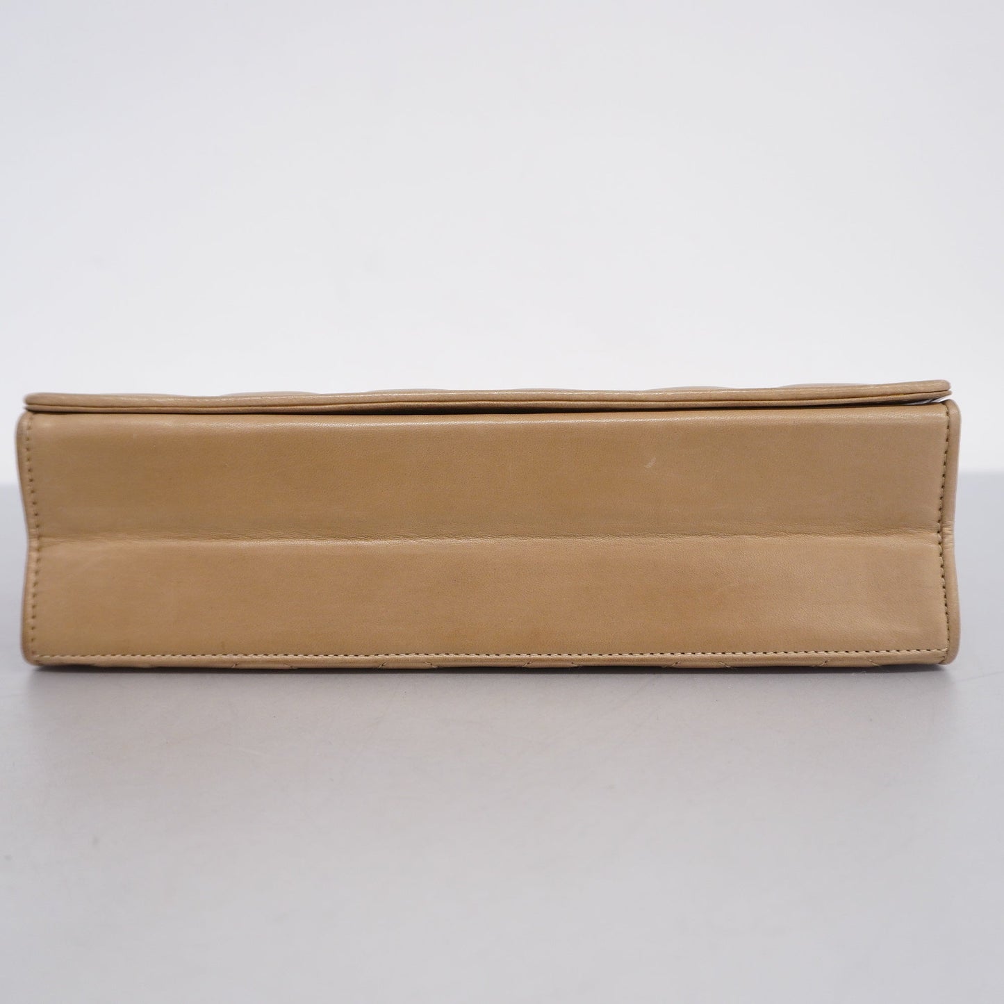 CHANELAuth  Matelasse Chain Shoulder Lambskin Women's Leather Shoulder Bag Beige