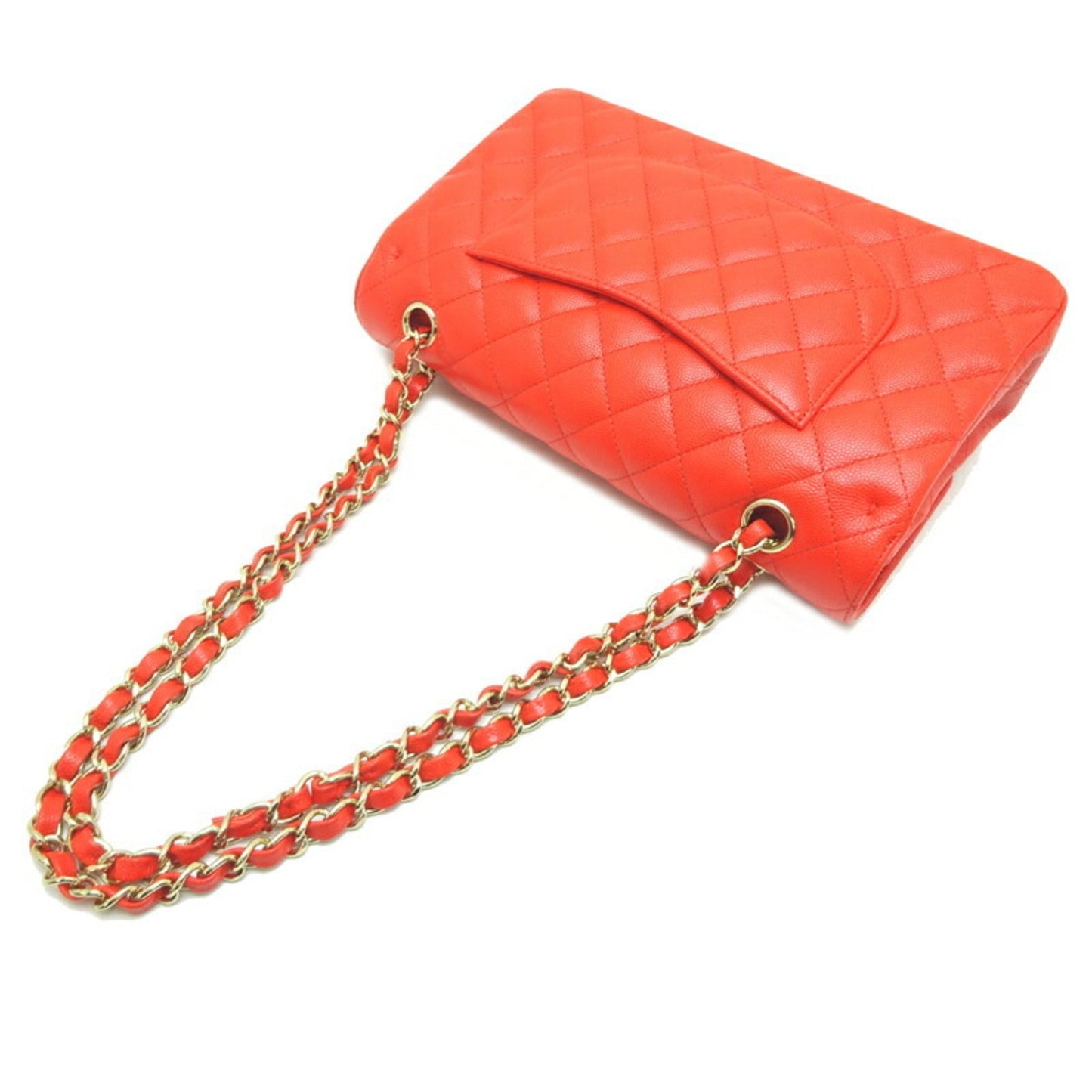 Luxury Chanel Matelasse 25 Chain Shoulder Women's Bag A01112 Caviar Skin Red