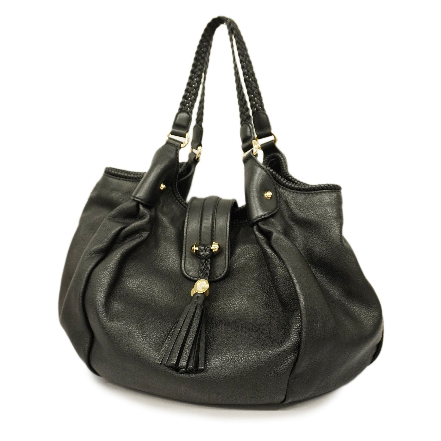 Luxury Gucci  Marrakech 257029 Women's Leather Shoulder Bag Black