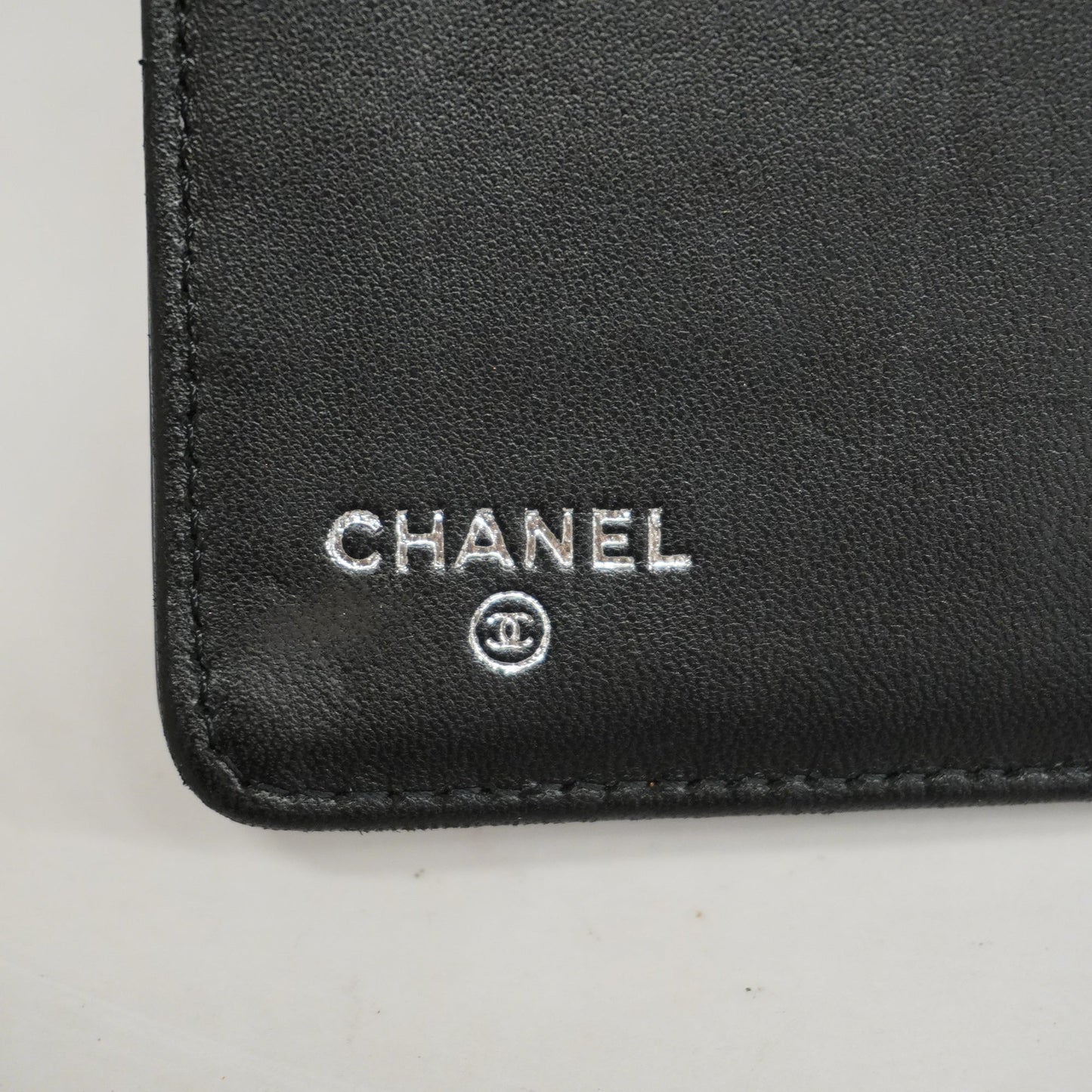 CHANEL  Icon Silver Metal Fittings Women's Patent Leather Long Wallet