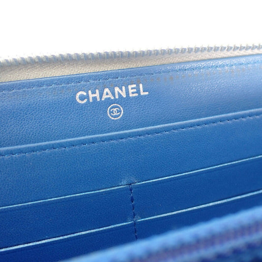 Luxury Chanel Cambon matelasse here mark computer pattern circuit board long wallet