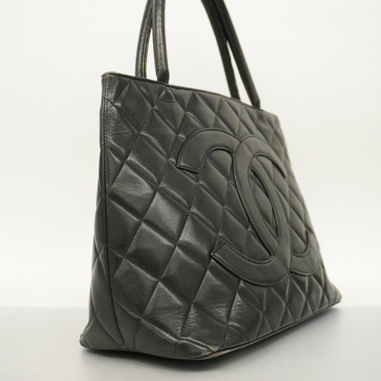 CHANELAuth  Reprint Tote Women's Leather Tote Bag Black