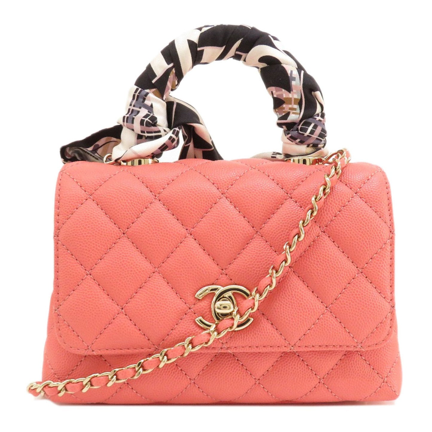 Luxury Chanel Matelasse Handbag Caviar Skin Women's