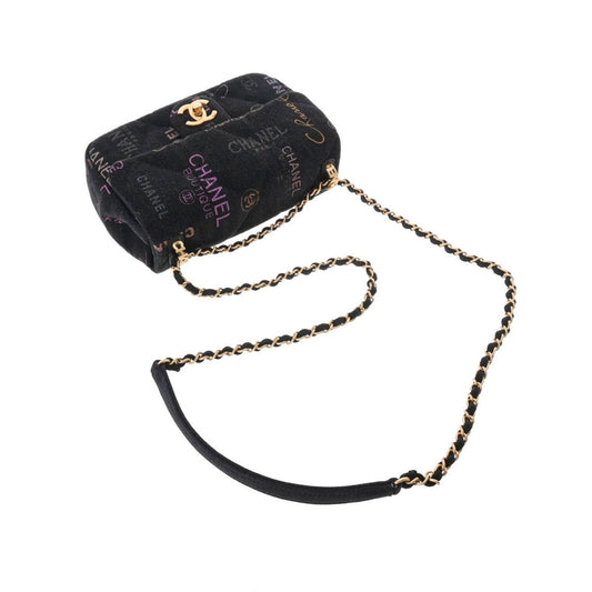 Luxury Chanel Chain Shoulder Matelasse Black AS3134 Women's Bag