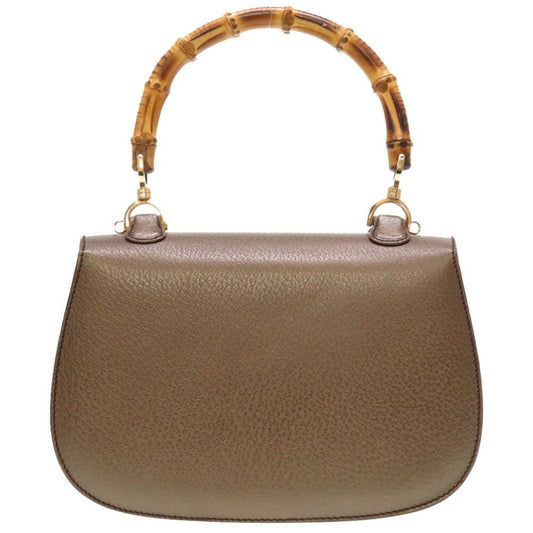 Luxury Gucci bamboo leather bronze