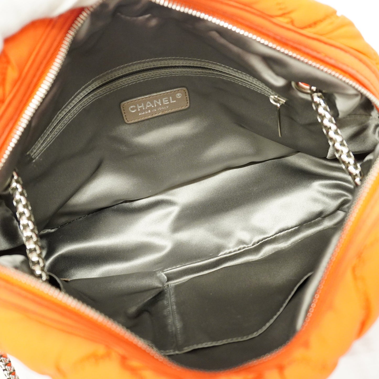 Luxury Chanel  Chain Shoulder Women's Nylon Shoulder Bag Orange