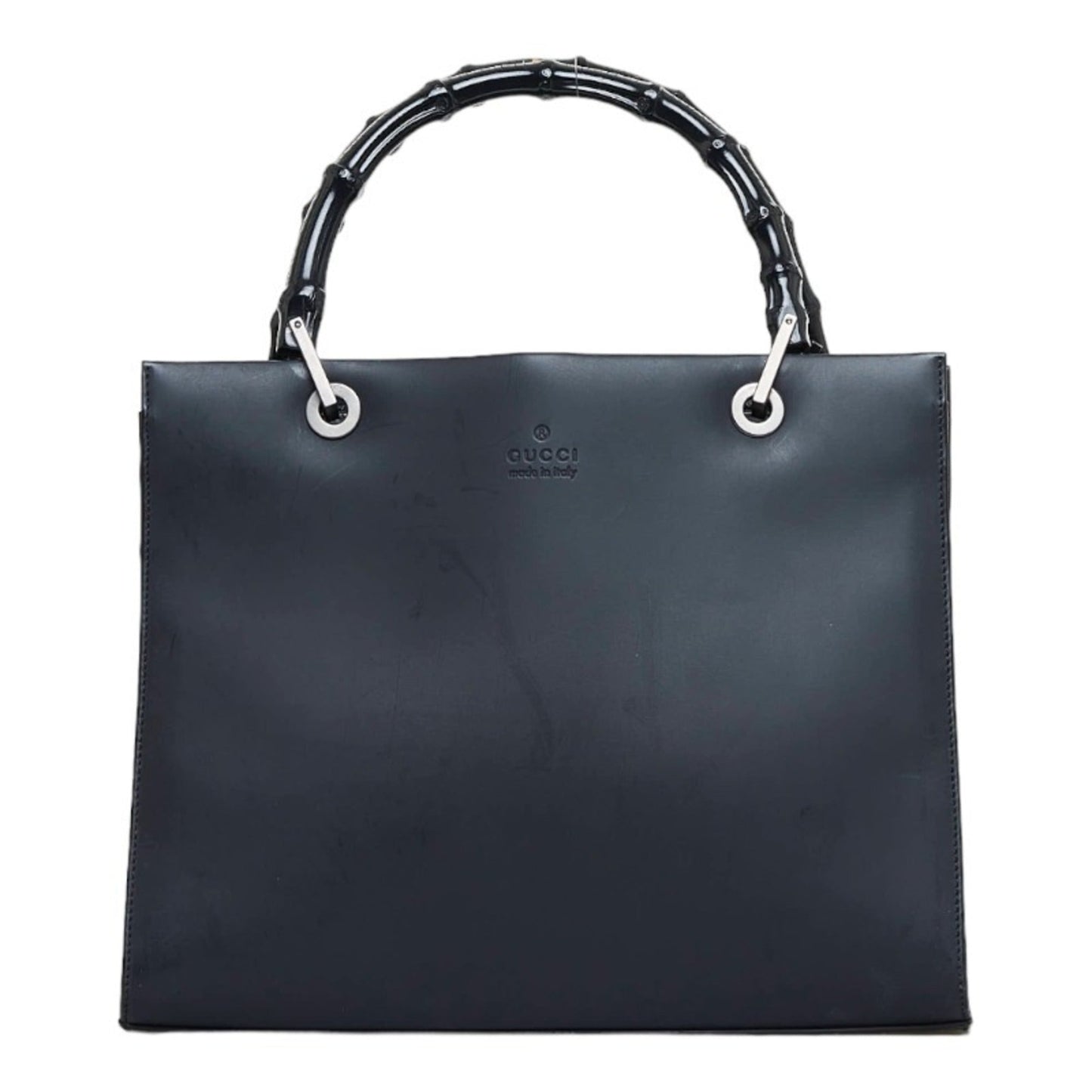 Luxury Gucci Bamboo Handbag Tote Bag 0021016 Black Leather Ladies