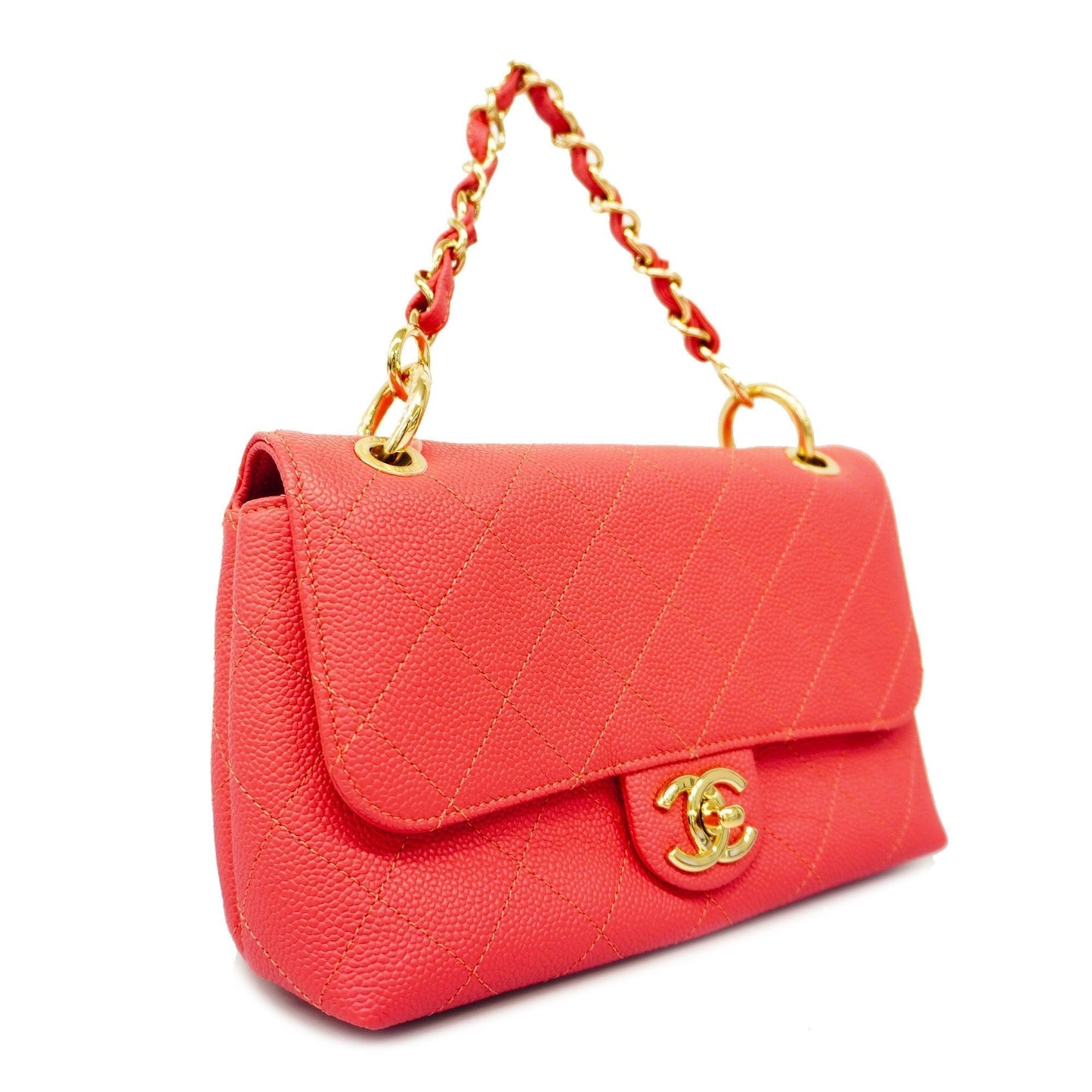 Luxury Chanel  Matelasse 2way Bag Women's Caviar Leather Handbag,Shoulder Bag Pink