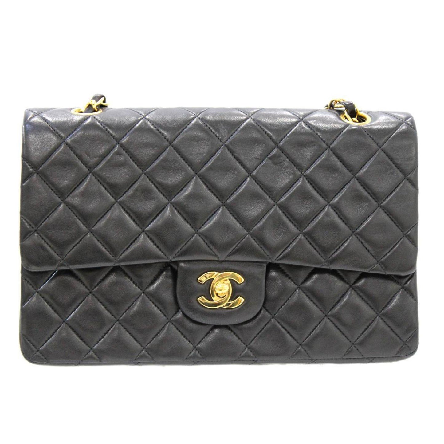 CHANEL matelasse lambskin chain shoulder bag double flap