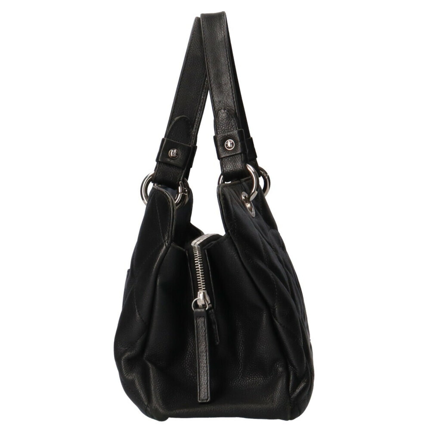 Luxury Chanel matelasse handbag caviar skin black ladies
