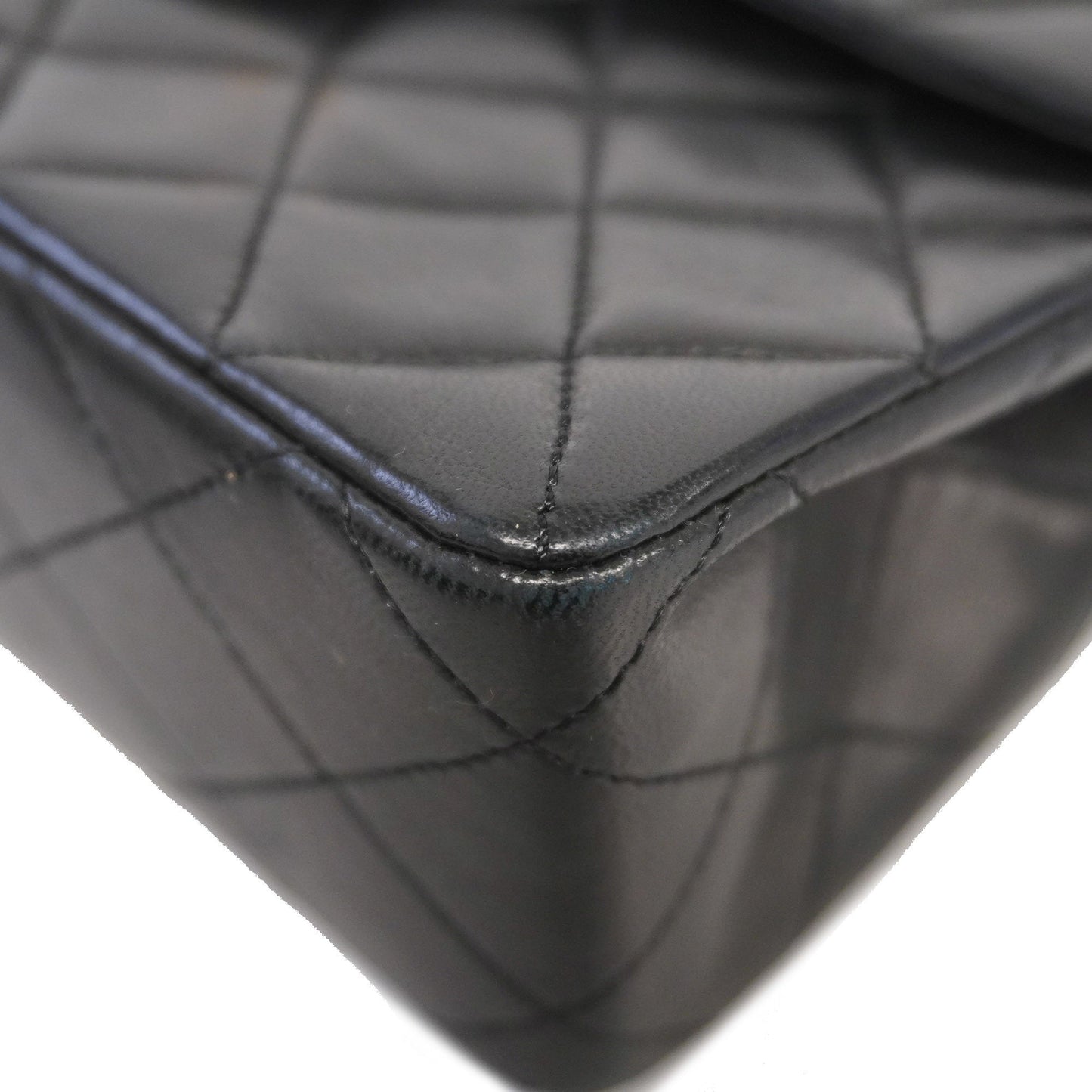 CHANEL  Matelasse Chain Shoulder Lambskin Women's Leather Shoulder Bag Black
