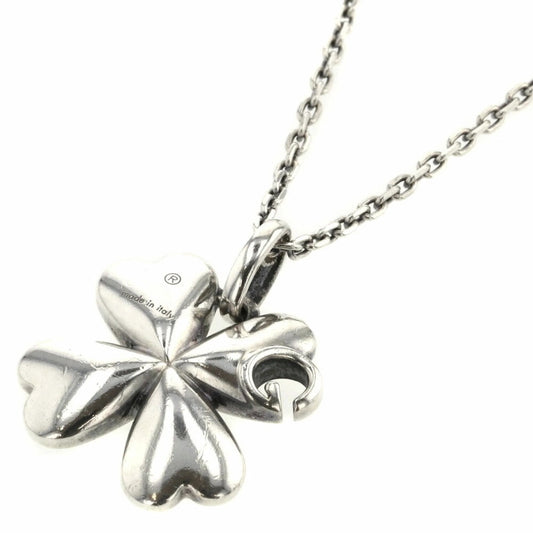 Luxury Gucci GG SILVER CLOVER NECKLACE