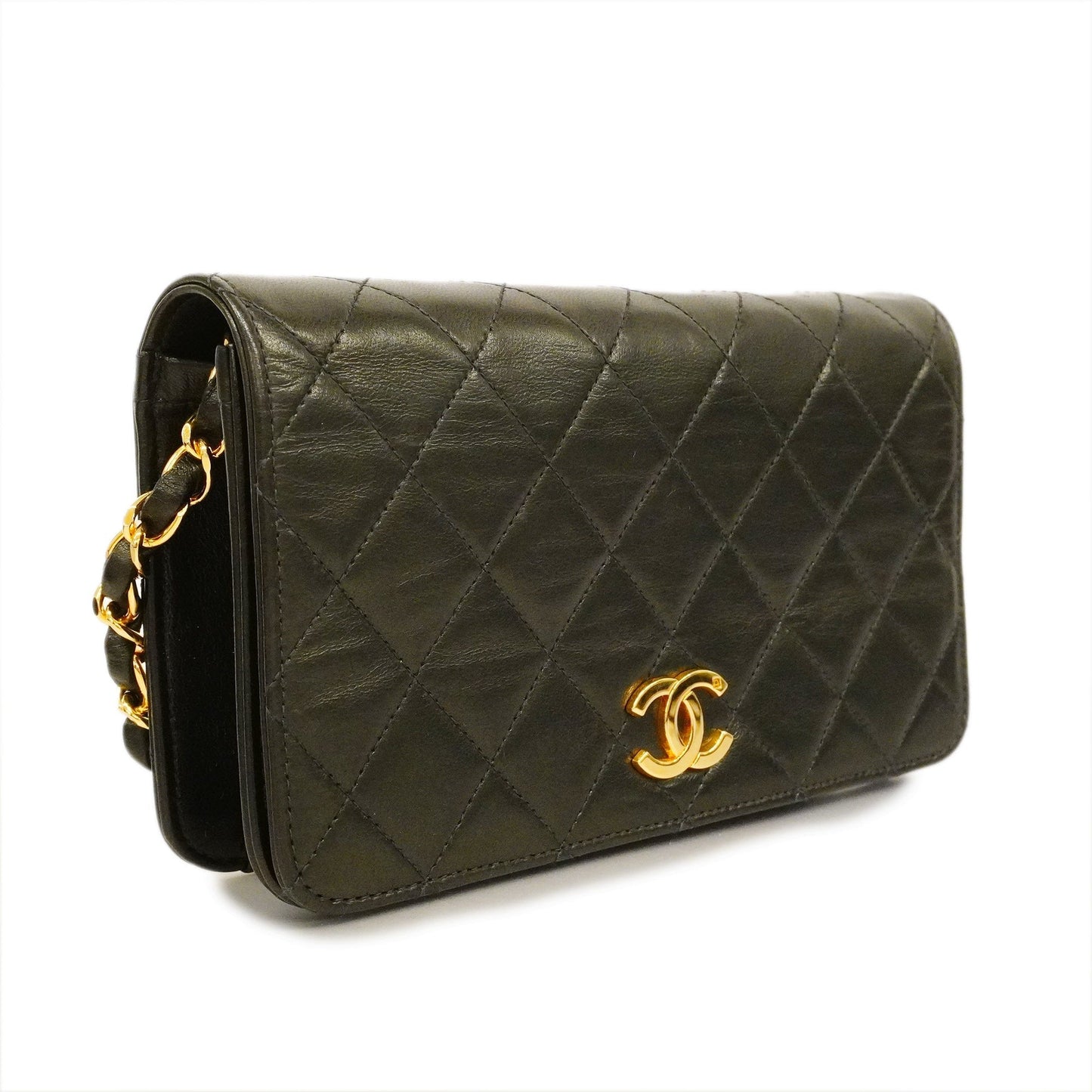 Luxury Chanel  Matelasse Chain Shoulder Women's Leather Shoulder Bag Black