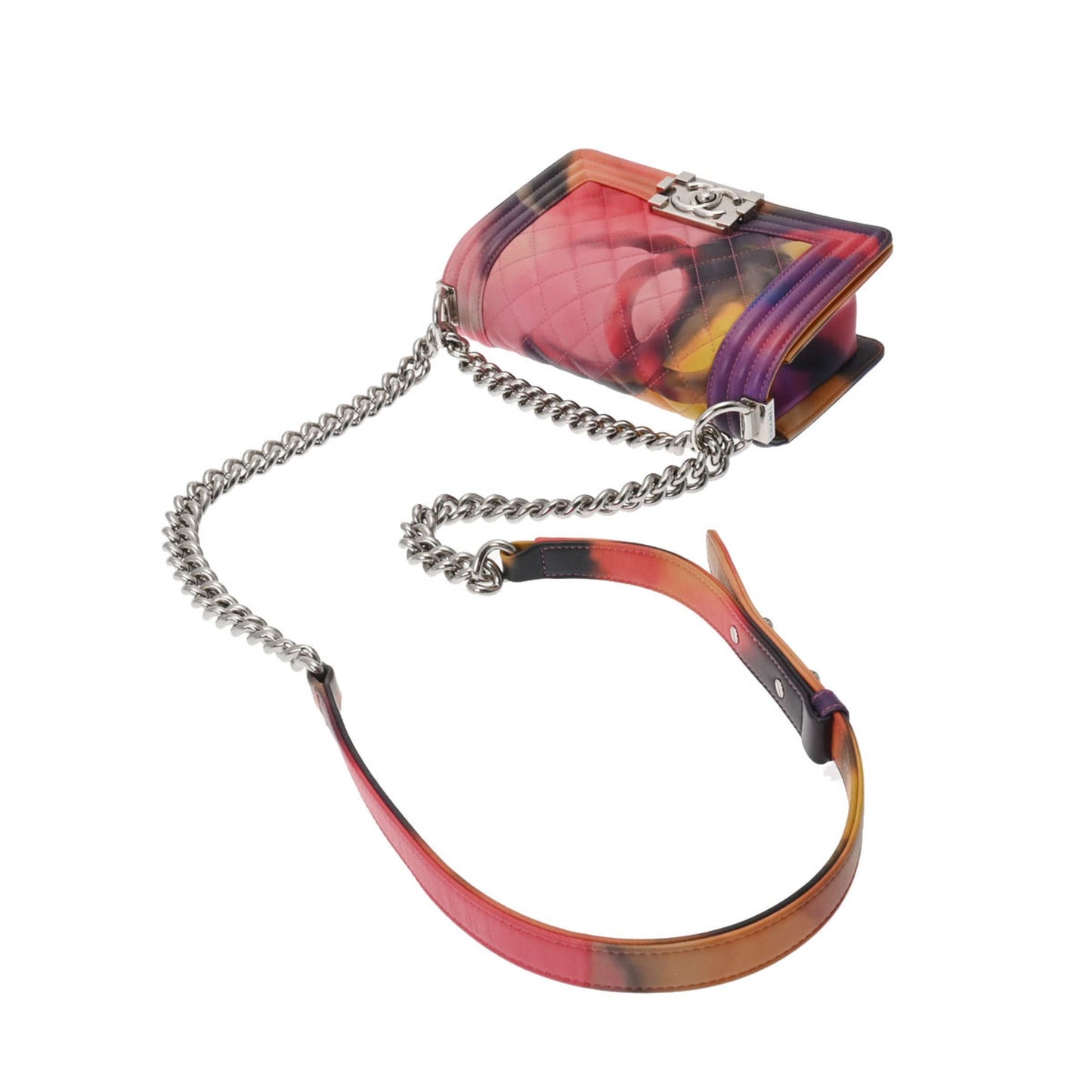 Luxury Chanel Boy  Chain Shoulder Marble Ladies Lambskin Bag