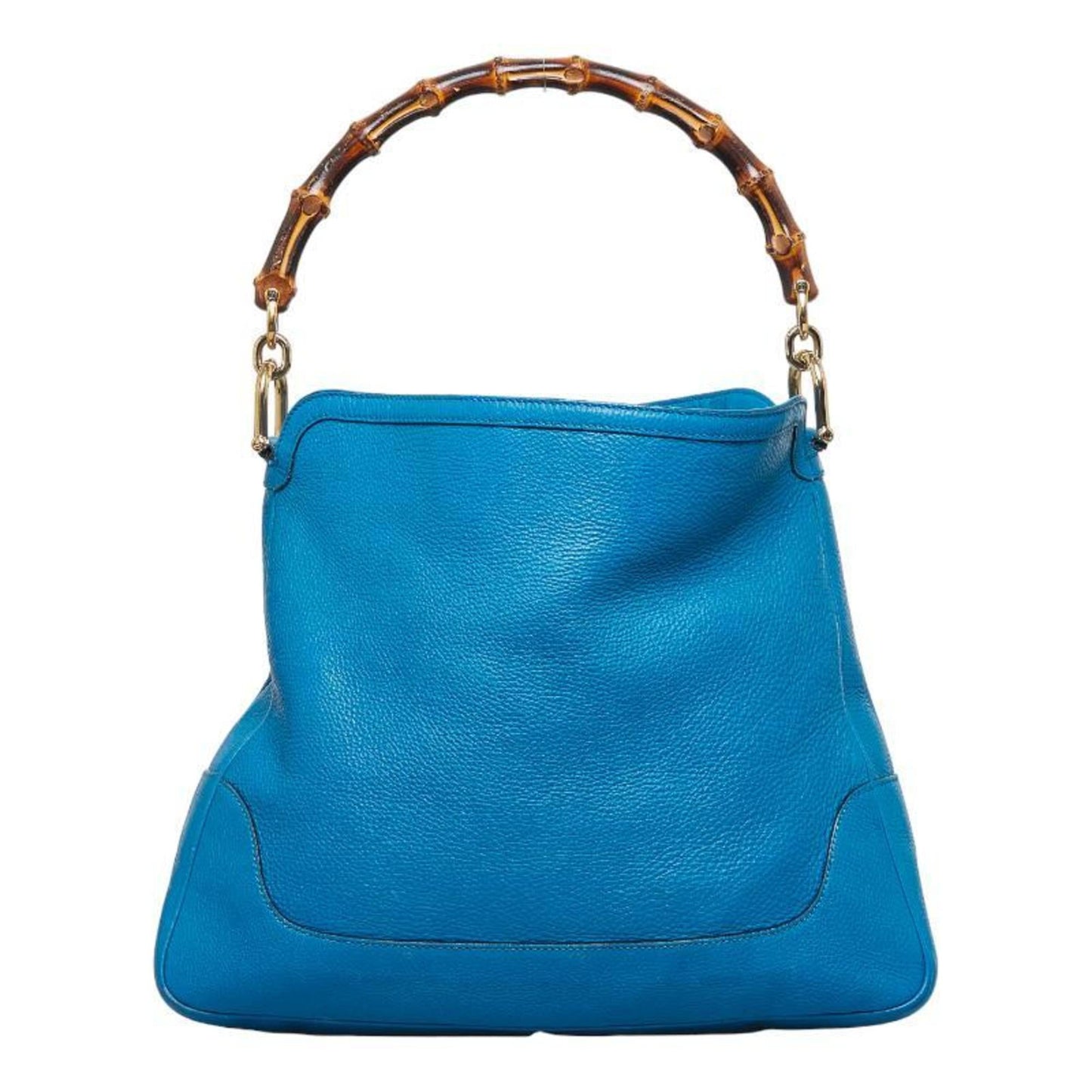Luxury Gucci Bamboo Diana Handbag Shoulder Bag 282315 Blue Leather Ladies