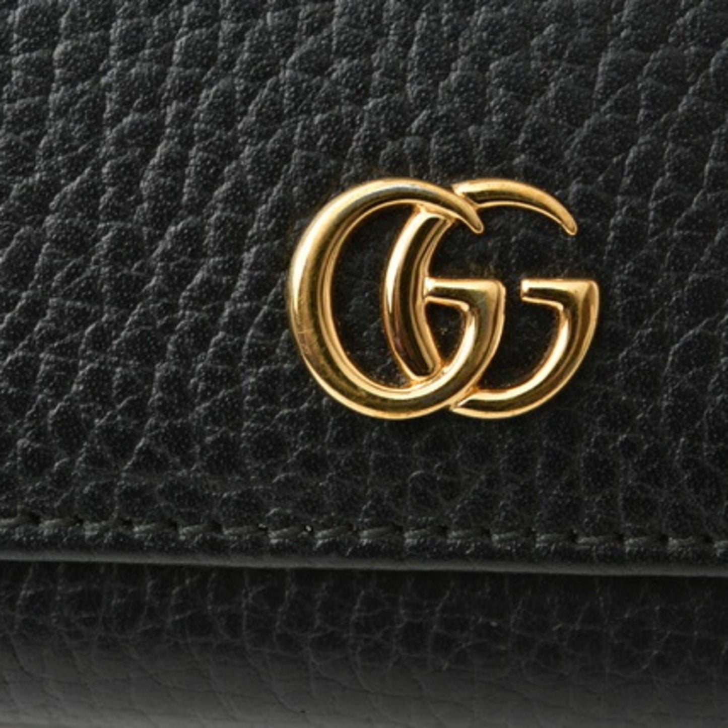 Luxury Gucci mini wallet / tri-fold Luxury Gucci fold 474746 PETITE MARMONT Petit Marmont Black