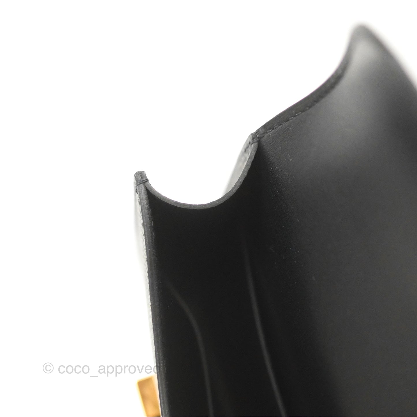 Hermès Constance Slim Wallet Black Epsom Rose Gold Hardware