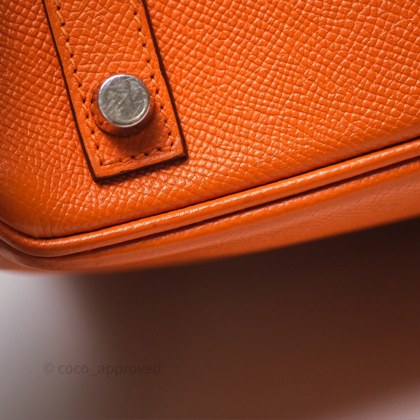 Hermès Birkin 30 Retourne Orange Epsom Palladium Hardware