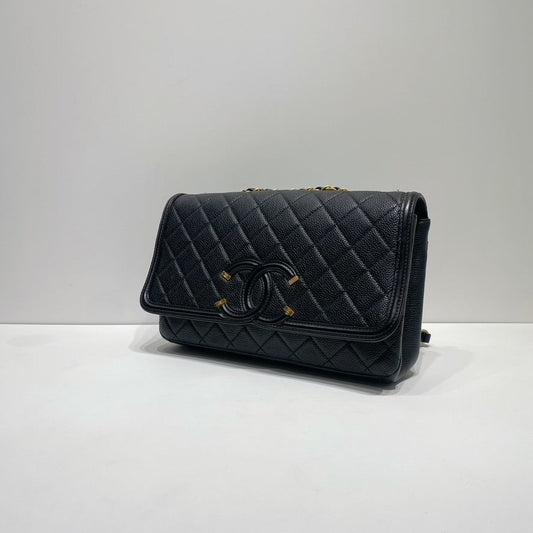 No.4312-Chanel Large CC Filigree Flap Bag