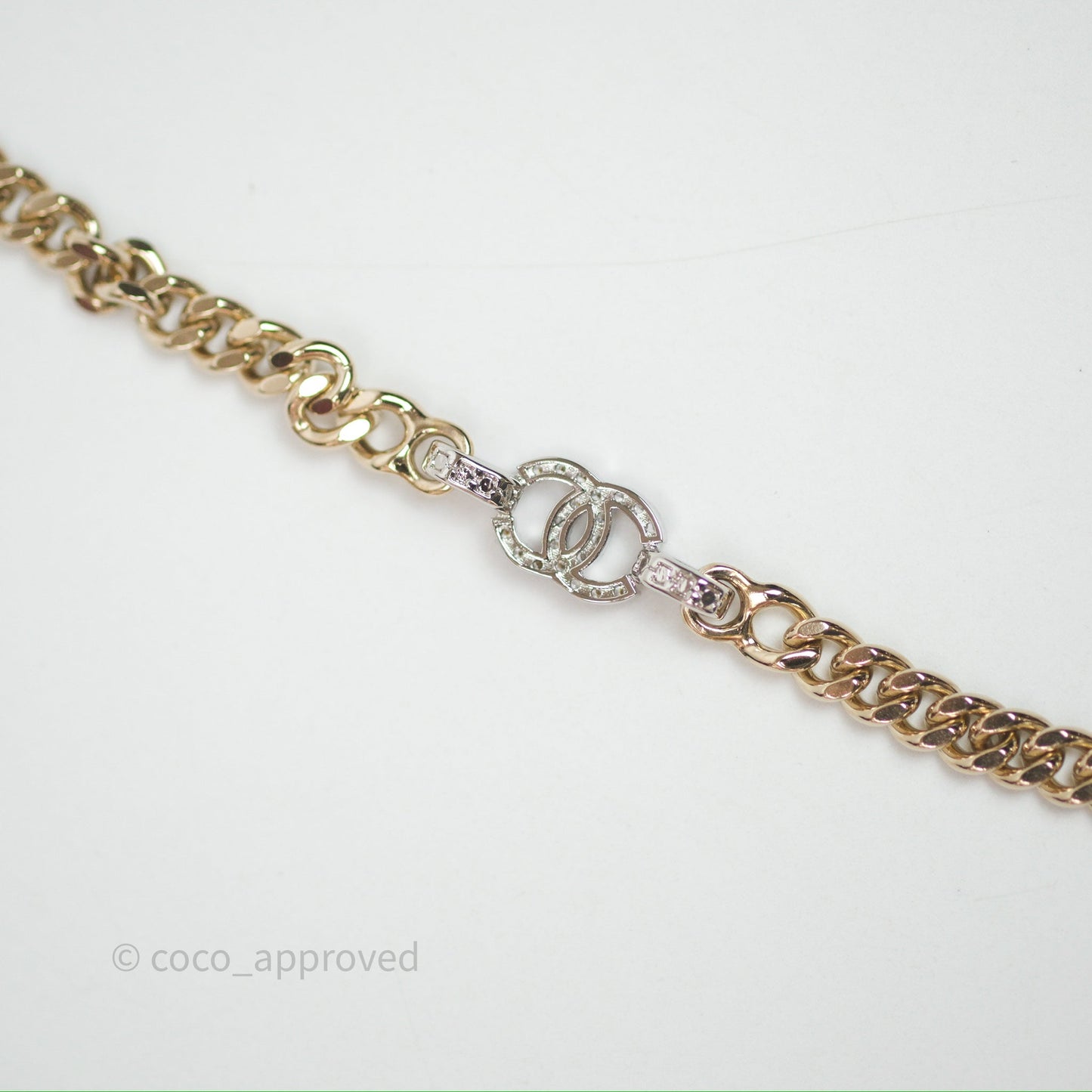 Chanel Crystals CC Chain Belt Gold Tone 22S