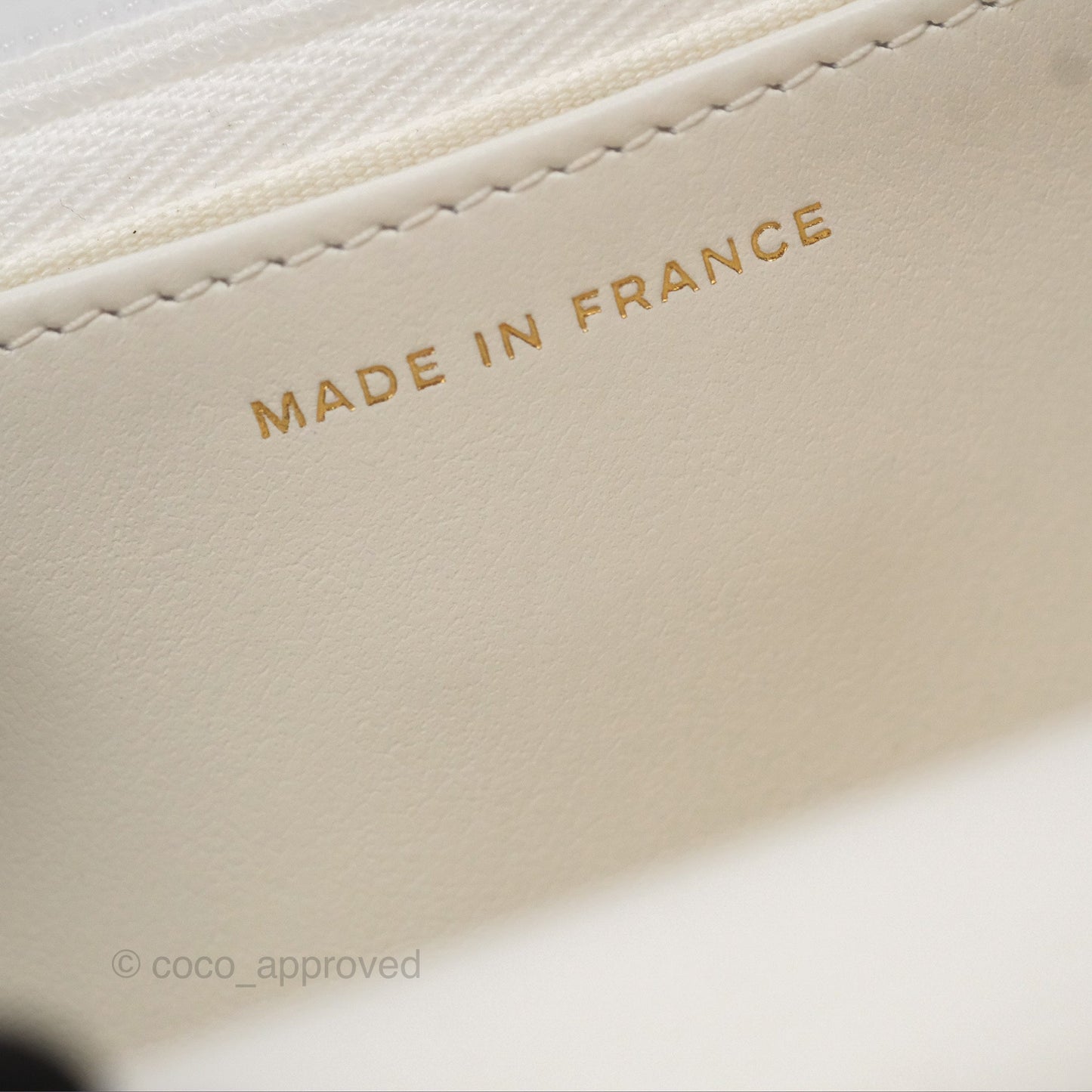 Chanel Quilted Classic Wallet on Chain WOC White Caviar Gold Hardware