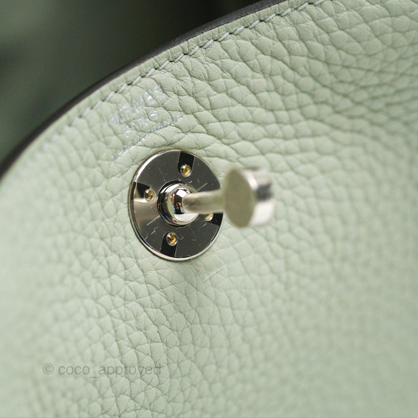 Hermès Mini Lindy 20 Gris Neve Clemence Palladium Hardware