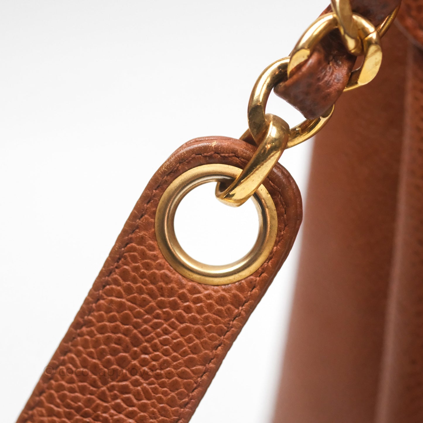 Chanel Vintage Tote Caramel Caviar 24K Gold Hardware