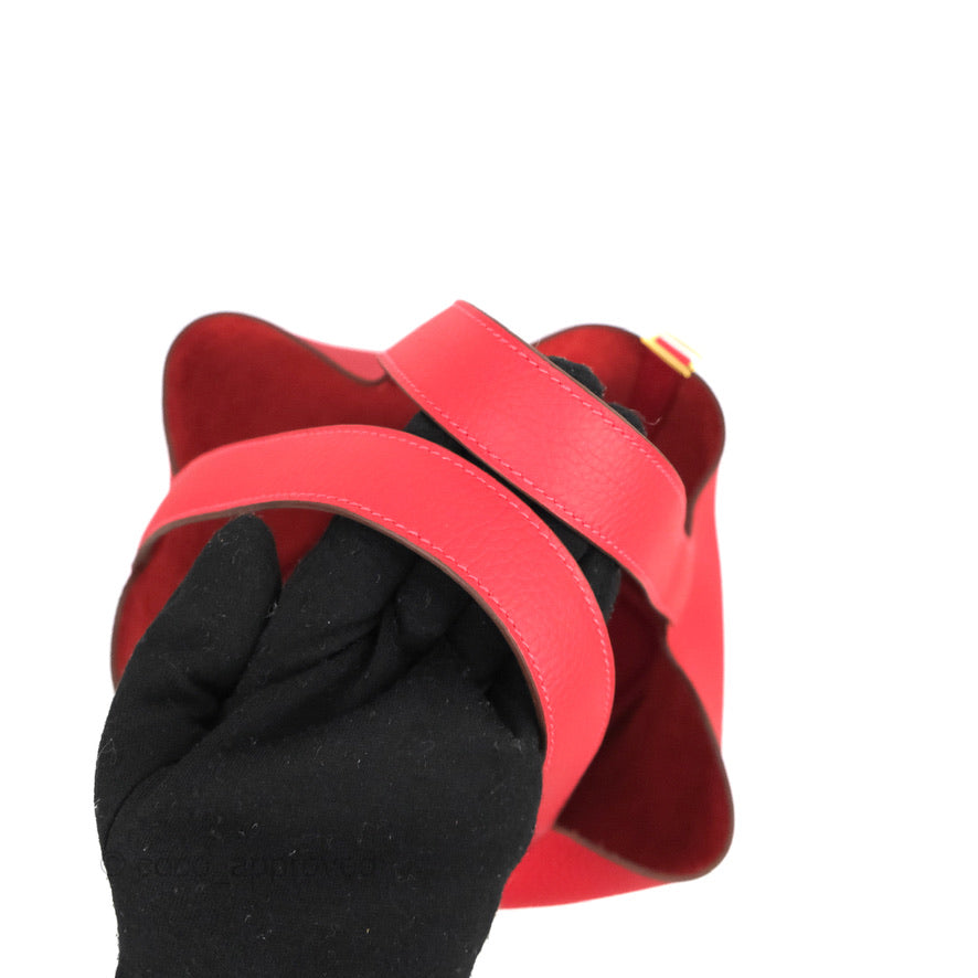 Hermès Picotin 22 Red Rouge Clemence Gold Hardware