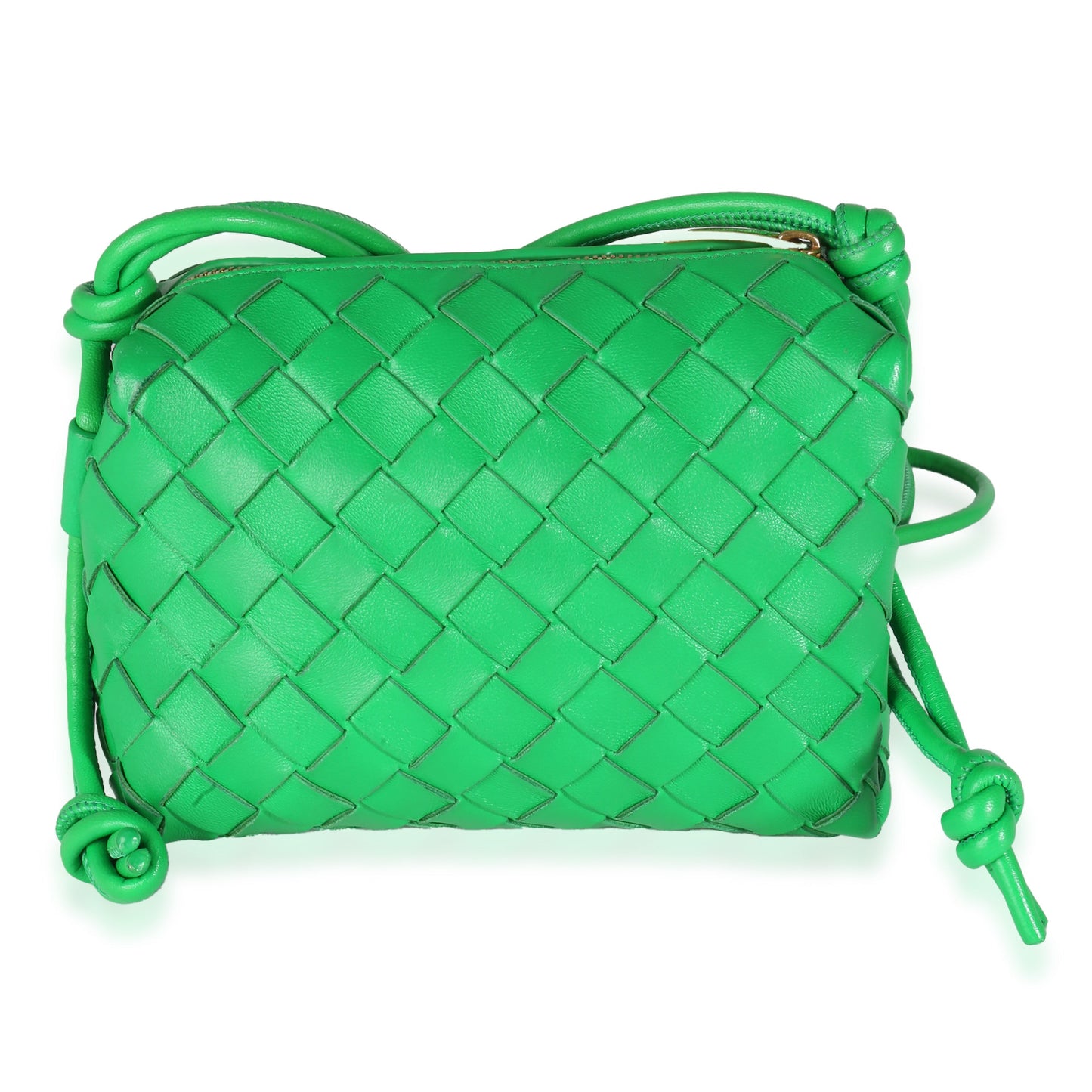 Luxury Bottega Veneta Parakeet Intrecciato Nappa Mini Loop