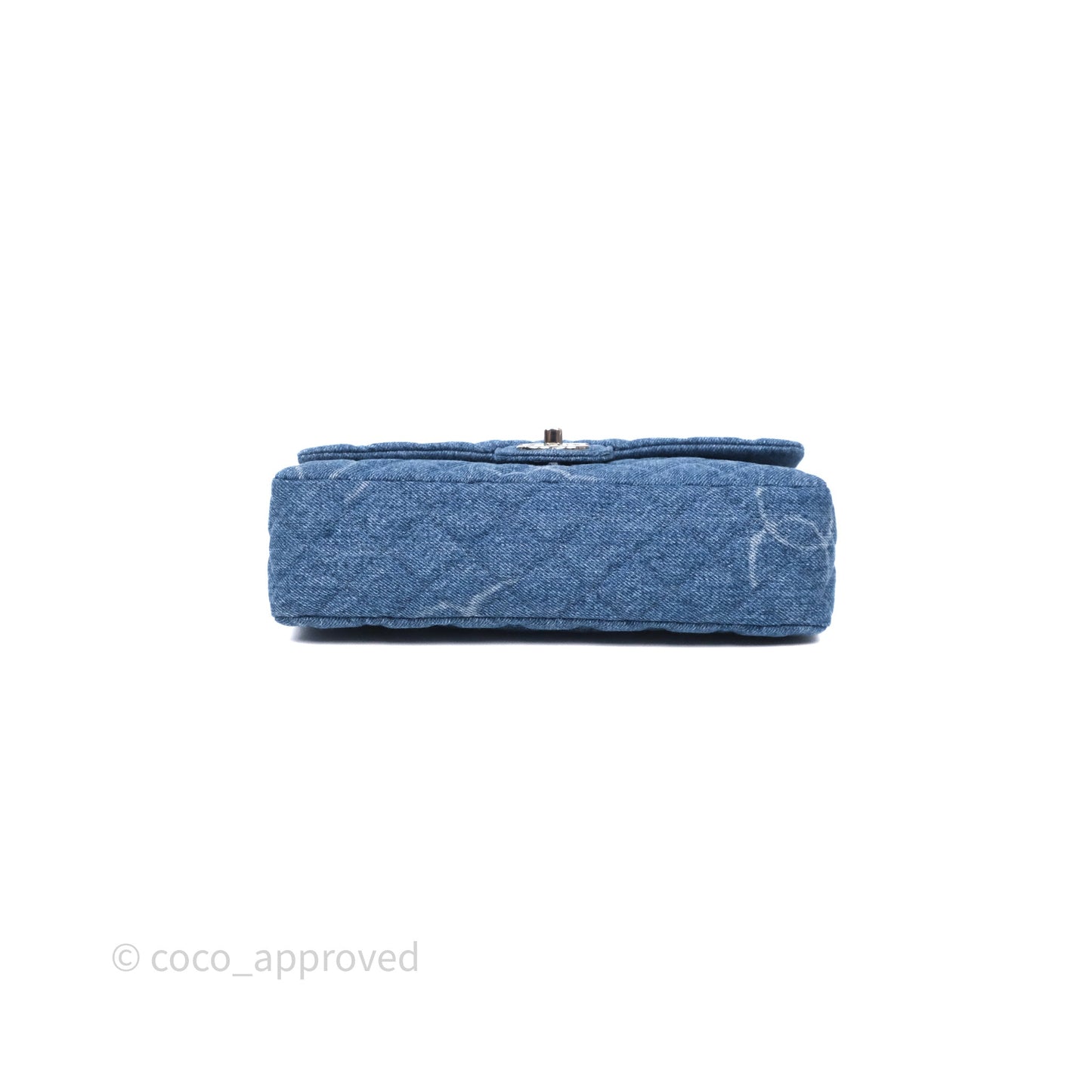 Chanel CC Denim Single Flap Bag Silver Hardware