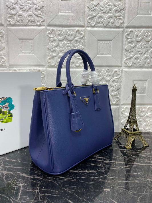 Luxury PradaGALLERIA 32 BAG IN NAVY BLUE SAFFIANO LEATHER