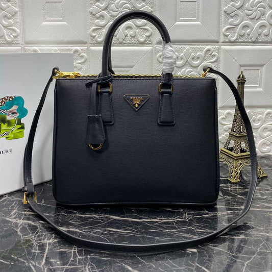 Luxury PradaGALLERIA 32 BAG IN BLACK SAFFIANO LEATHER